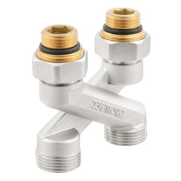 Перекрестный узел для радиаторв с нижним подключение Raftec Ø 1/2"×3/4" EK